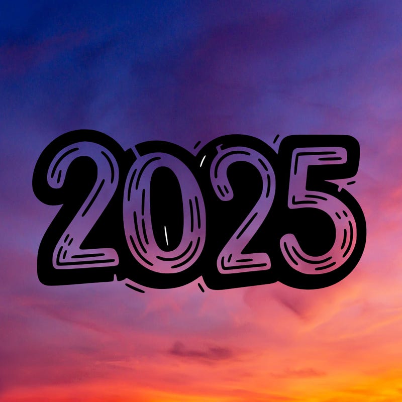 one line scrawled numbers sketch design “2025”