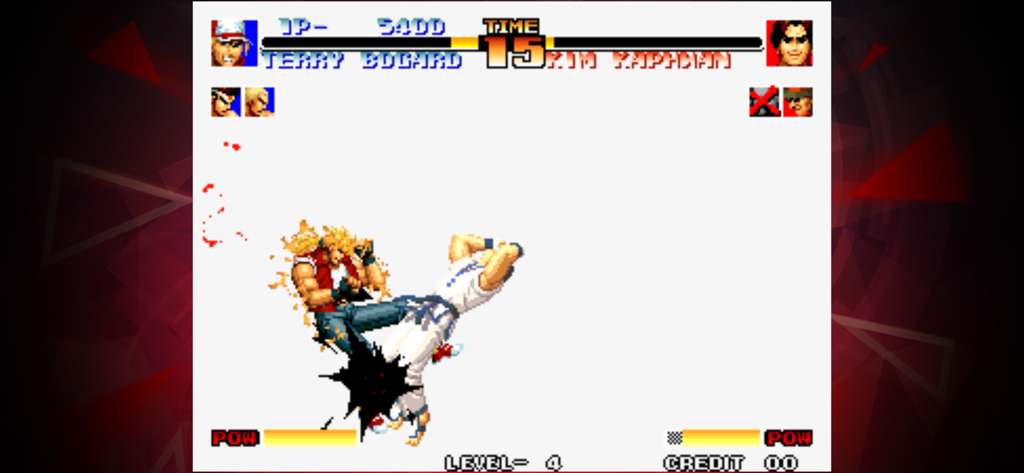 KOF '94 ACA NEOGEO - Terry Bogard fighting Kim Kaphwan in a match of KOF 94 ACA NEOGEO