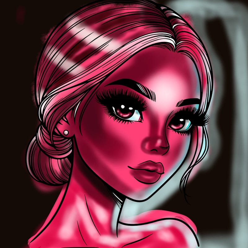 realistic girl with lashes