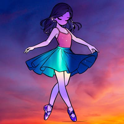 a realistic girl doing dance