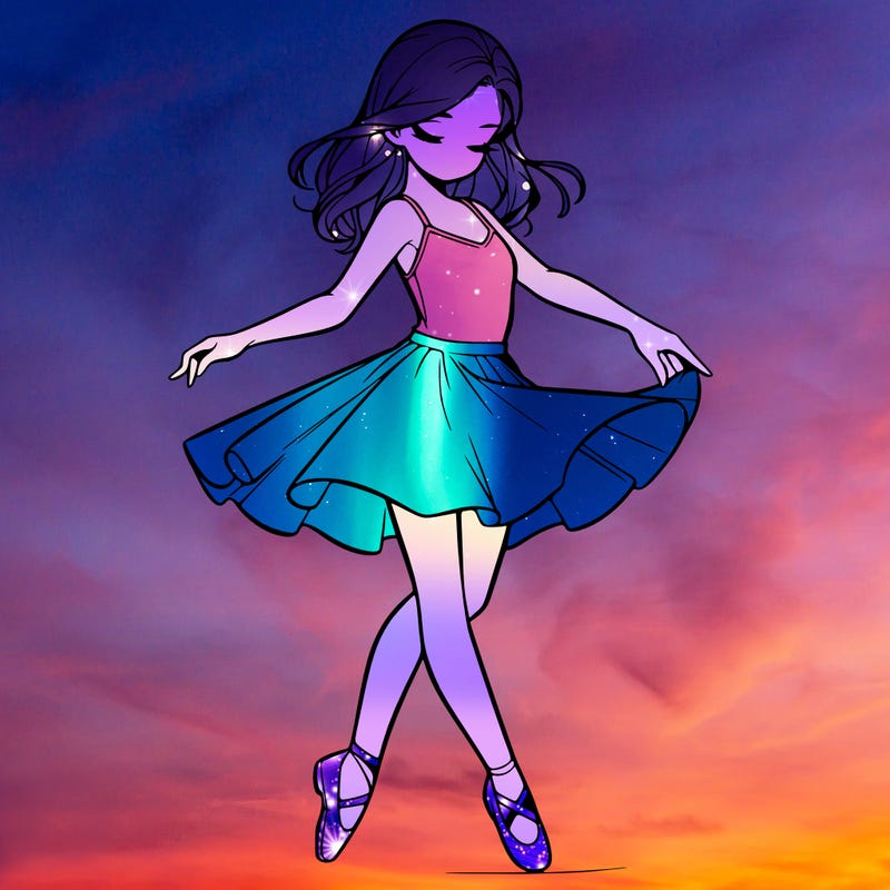 a realistic girl doing dance