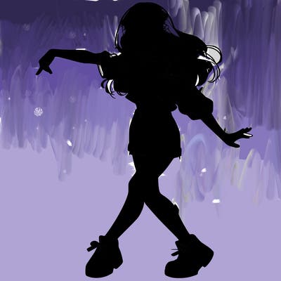 realistic girl danceing