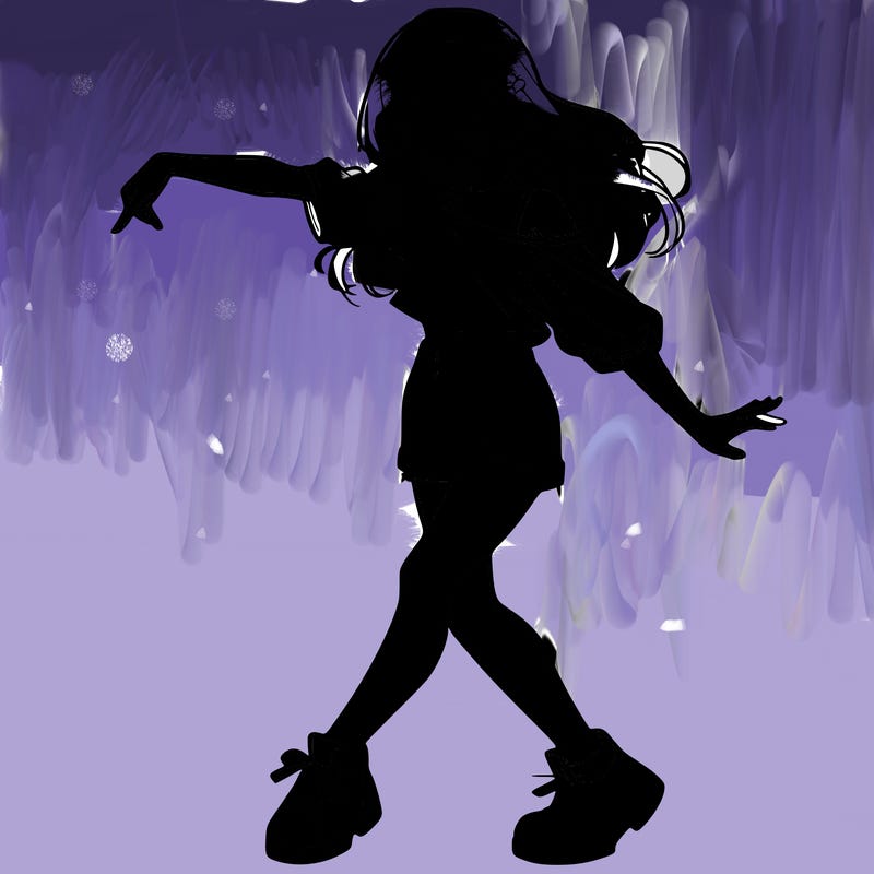 realistic girl danceing