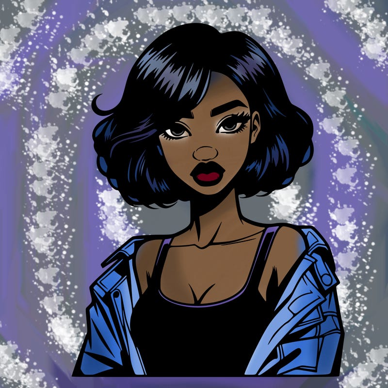 pop art black girl