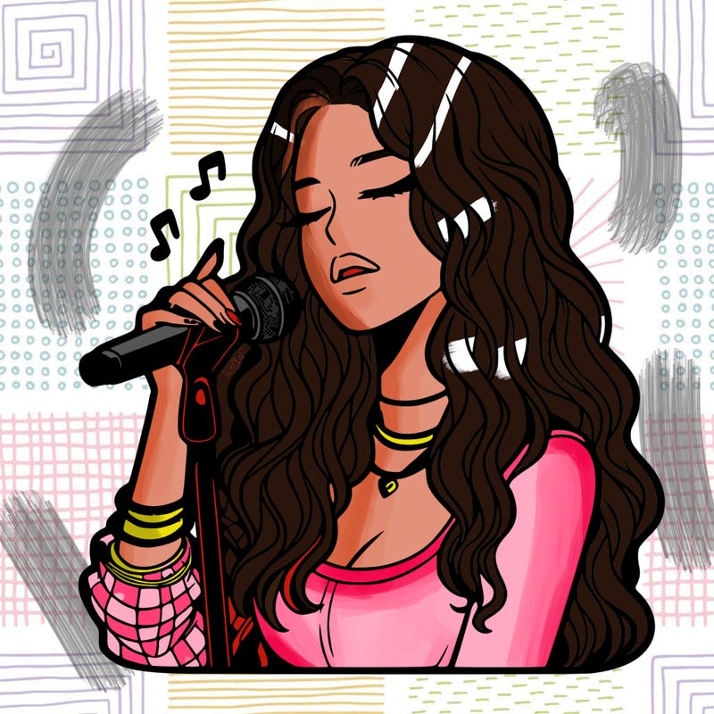 realistic female singer