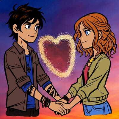 nico di angelo and will solace holding hands