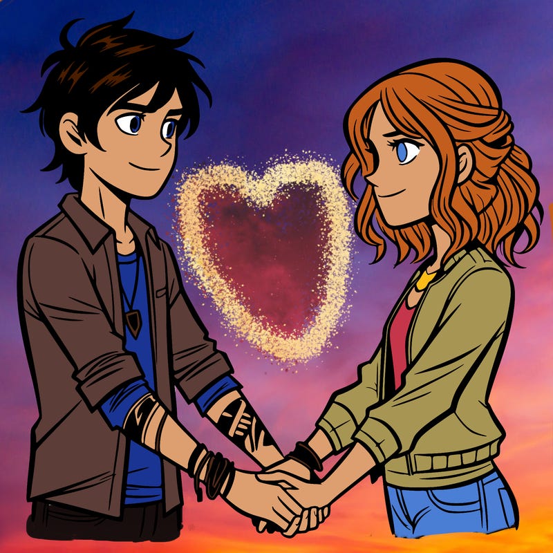 nico di angelo and will solace holding hands