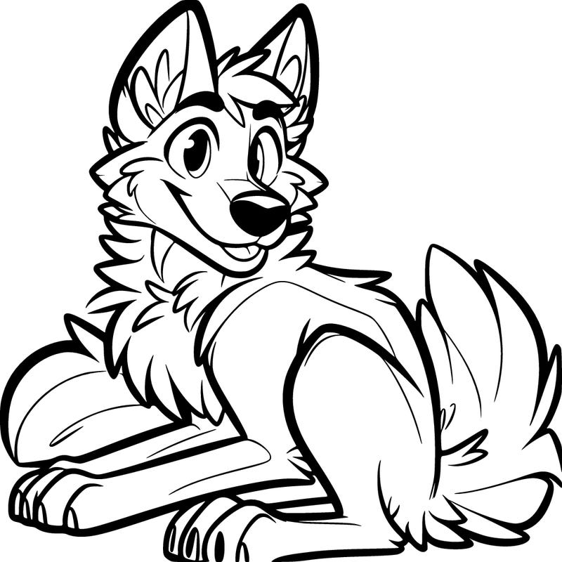 a wolf fursona