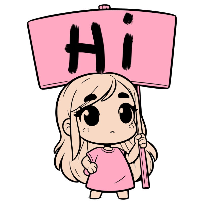 girl with blank sign