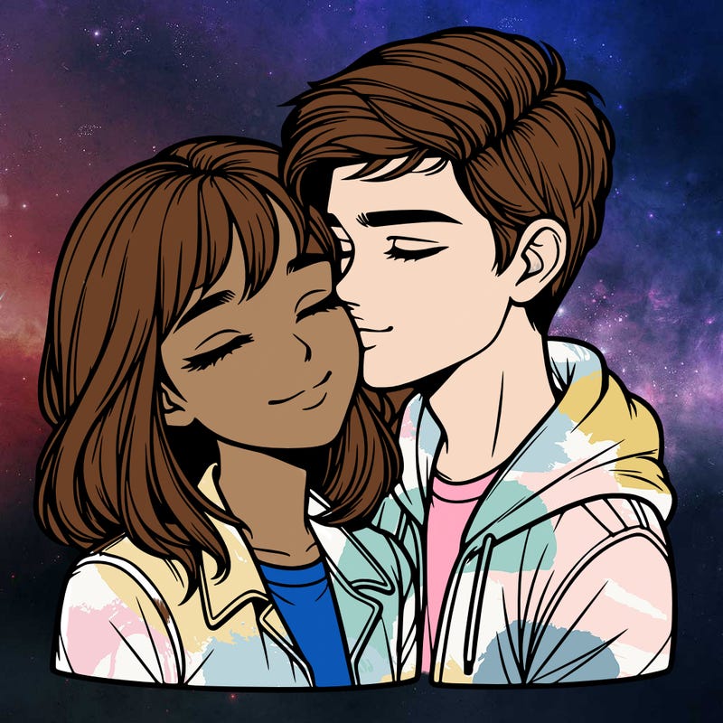 realistic girl and boy  love