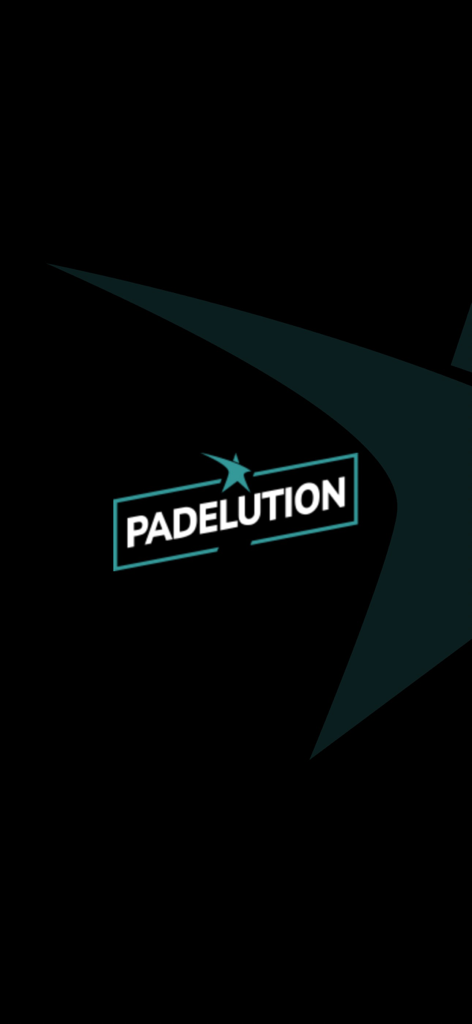 Padelution - Padelution app logo on a dark background with a stylized star design