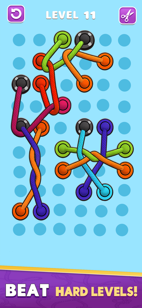 Untangle Twisted Rope Game - Untangle Twisted Rope Game colorful puzzle level
