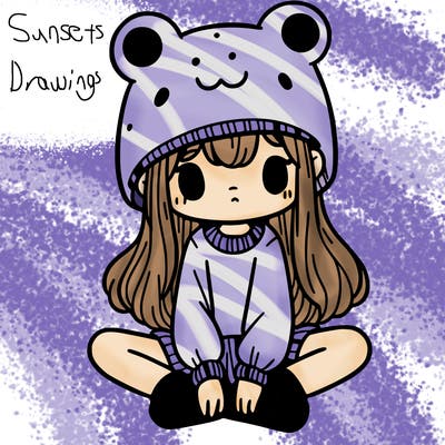 a girl wearing a frog hat and some frog socks