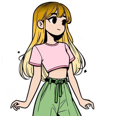 girl in a cute crop top