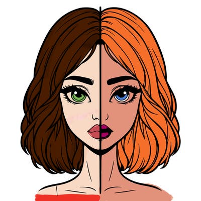 realistic girl split