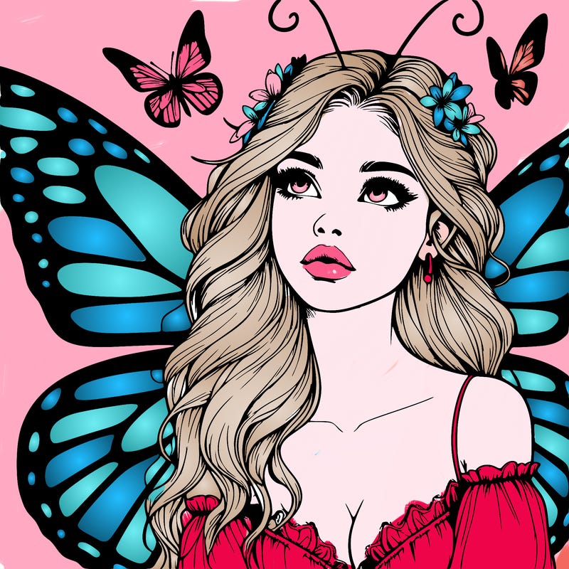 butterfly fairy realistic girl