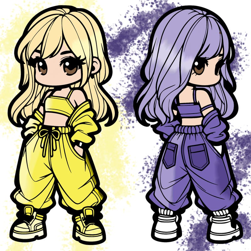 girl in crop top and baggy pants
