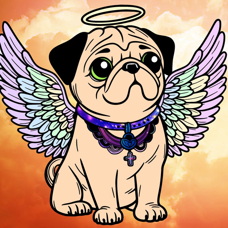 pug with wings