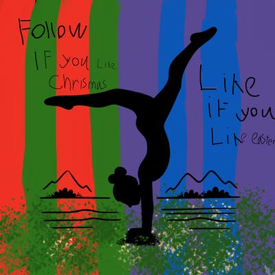 gymnastics doing a handstand that is a girl