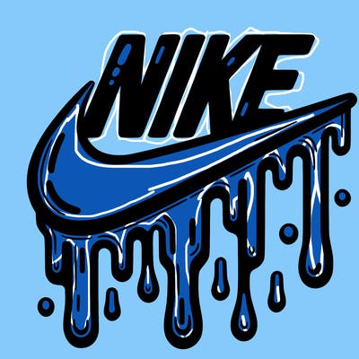 dripping nike logo