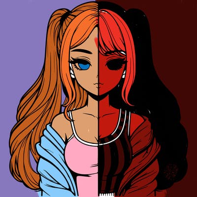 realistic girl split