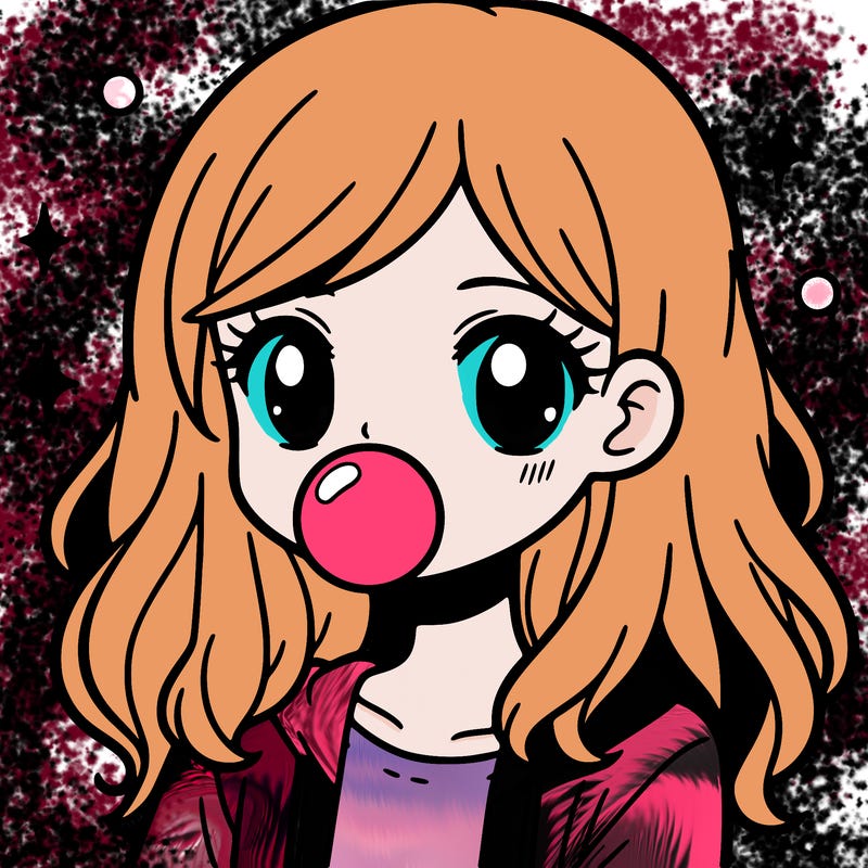 girl with bubble gum