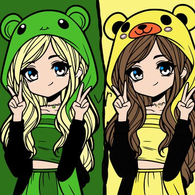 teen girl in animal costume