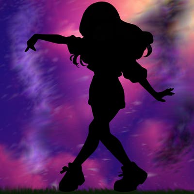 realistic girl danceing