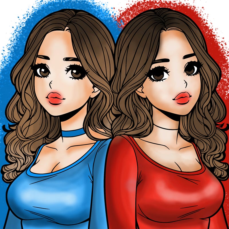 realistic twin sisters