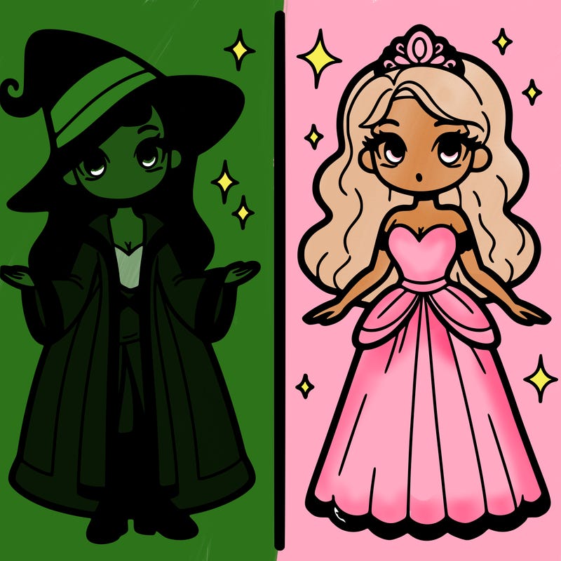 alphaba and glenda half and half