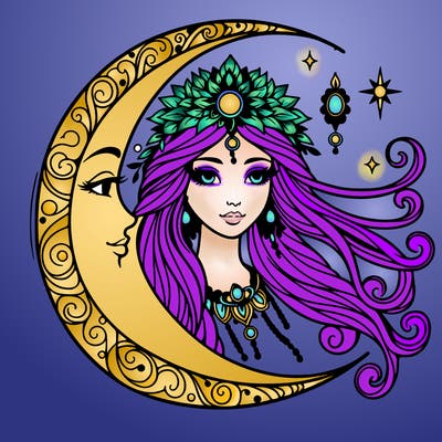 moon goddess realistic
