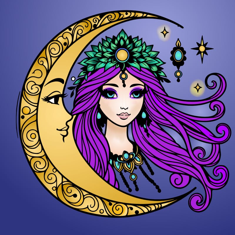 moon goddess realistic
