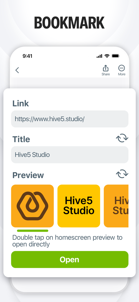 Sticky Notes & Color Widget - Interface for creating a visual bookmark widget with link and title fields