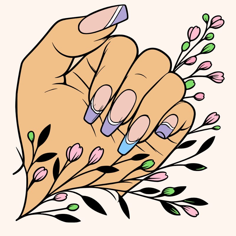 nails with french tip