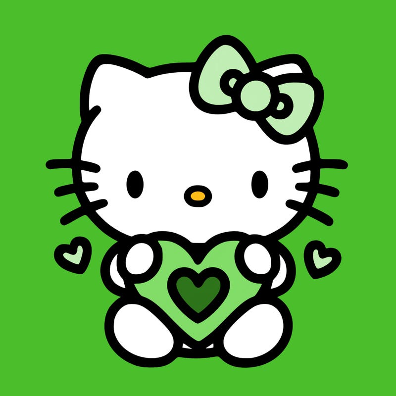 cute hello kitty with heart