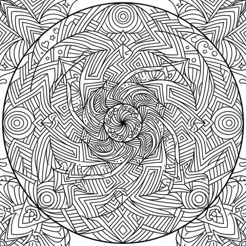 Op Art Geometric Mandalas