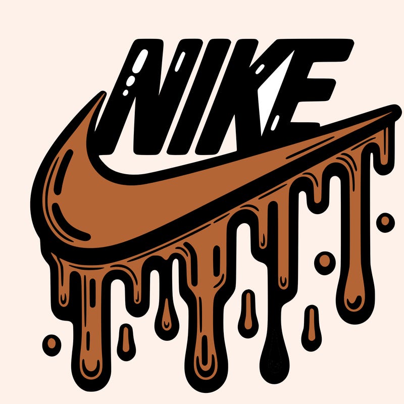 dripping nike logo