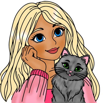 woman with cat