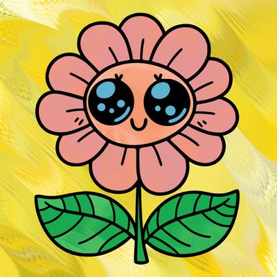 flower with eyes