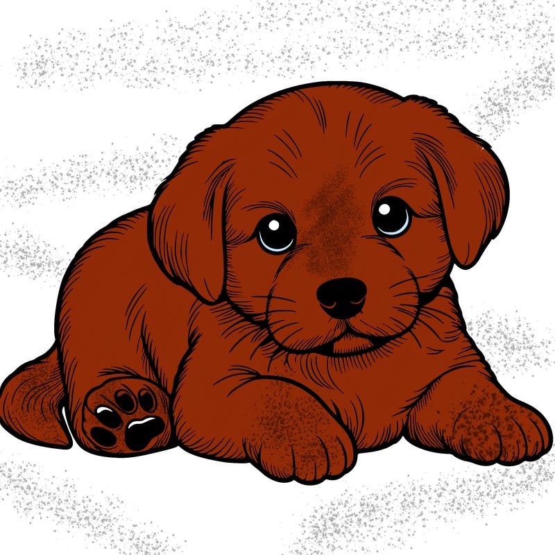 a cute realistic puppy