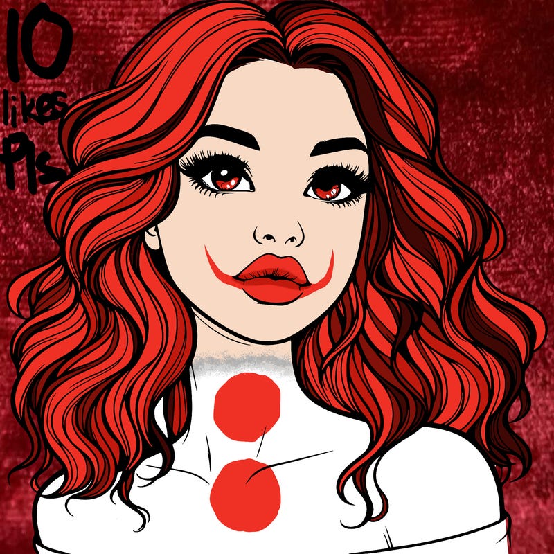 realistic girl with wavy hair and lips