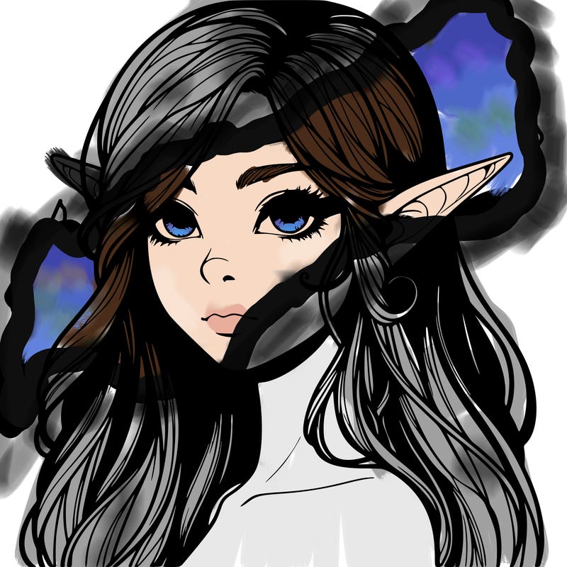 elf girl realistic dark fantasy