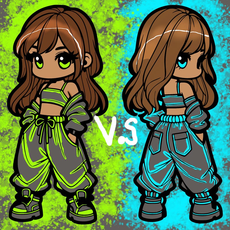 girl in crop top and baggy pants