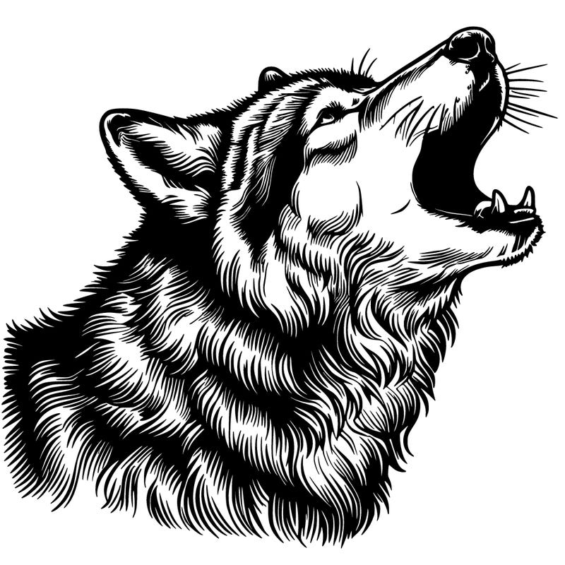 wolf realistic howling