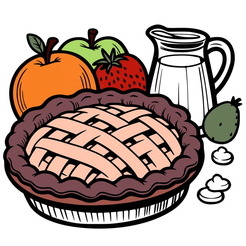 a pie of food