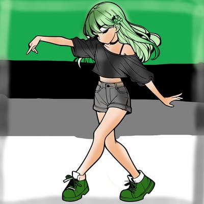 realistic girl danceing