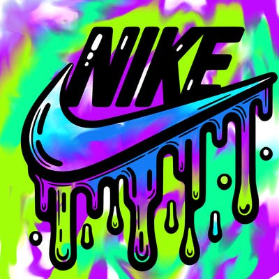 dripping nike logo
