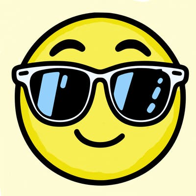 emoji with sunglasses