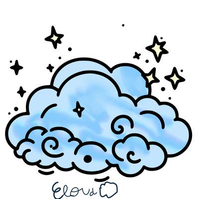 pink starry cloud sky