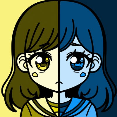a split of a girl